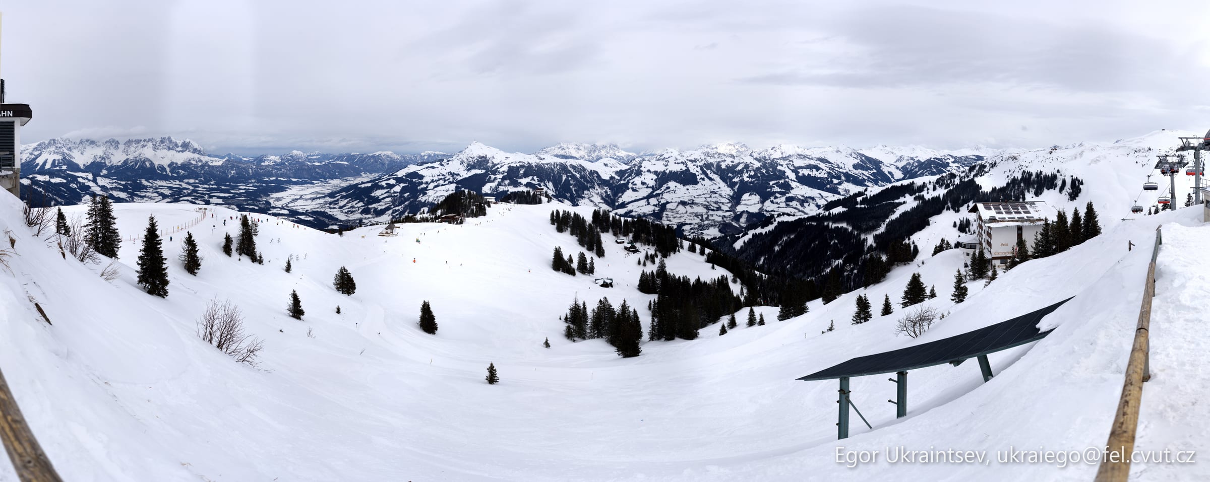 Snowboarder at a ski resort