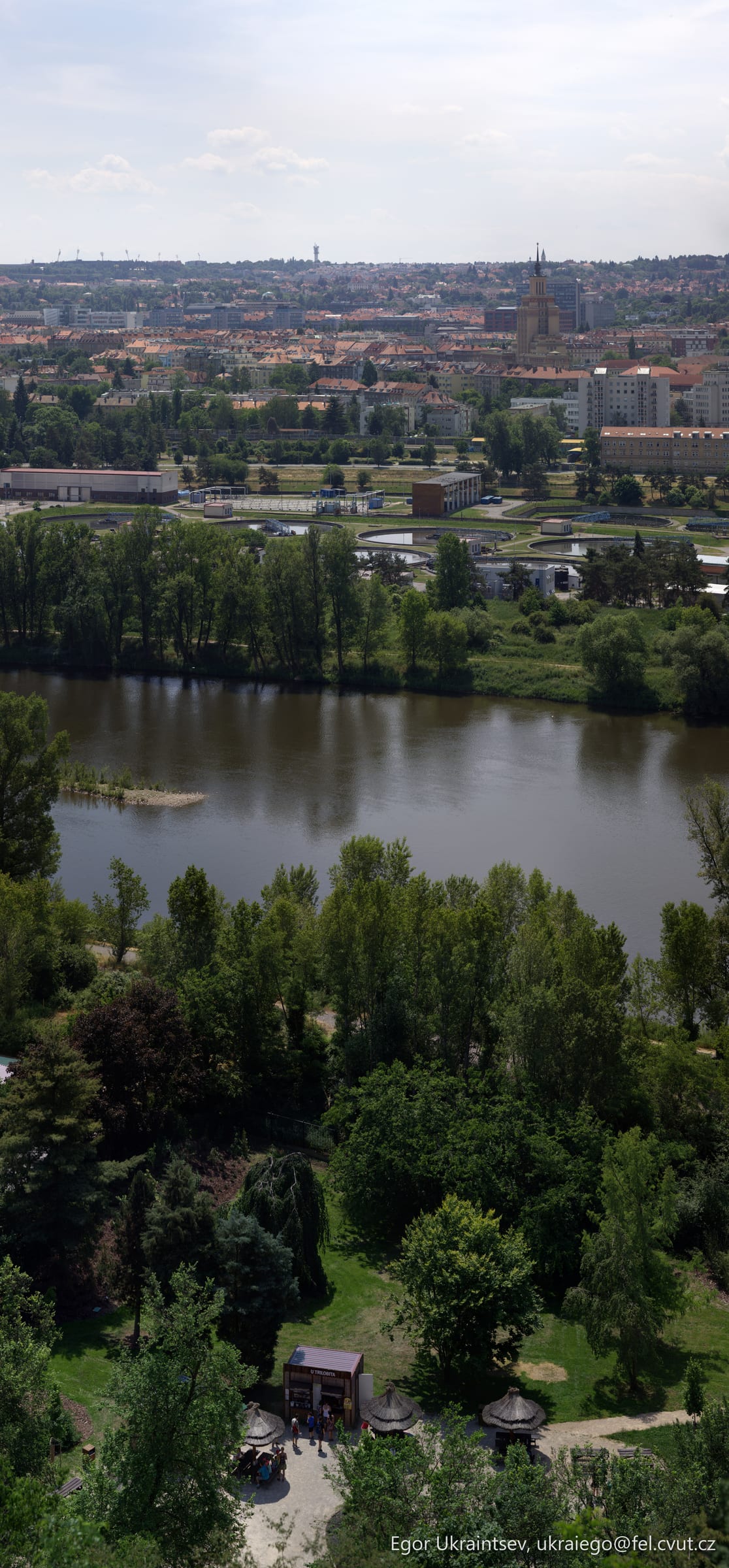 Lake in a city
