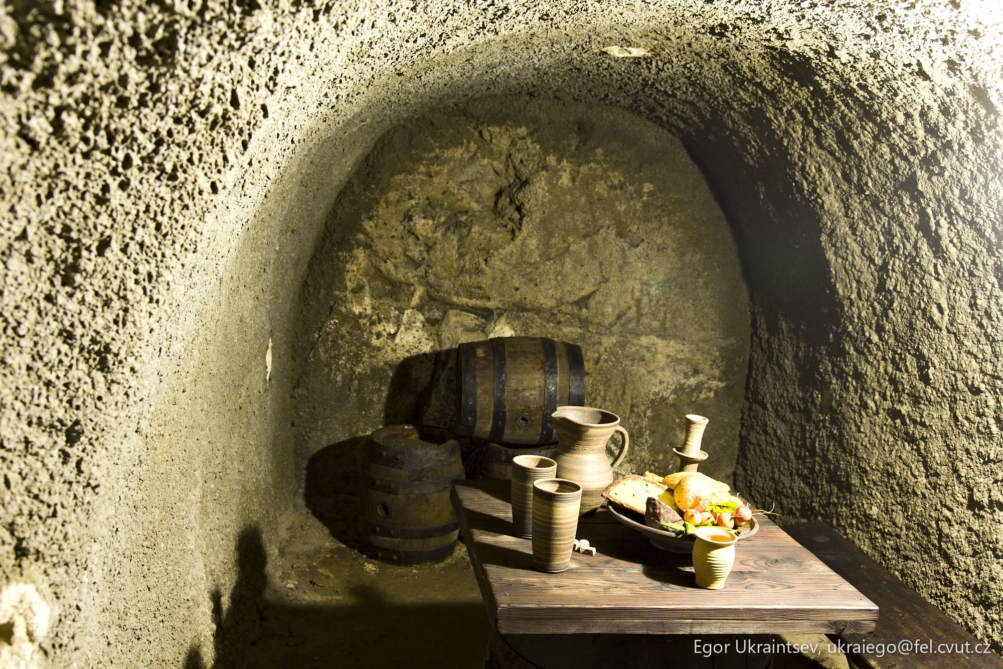 Table in a cave