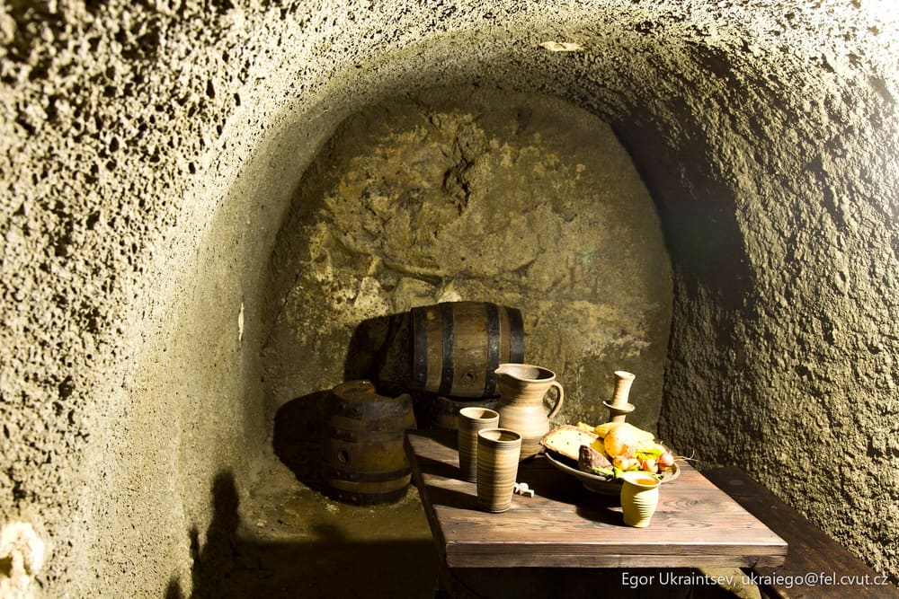 Table in a cave