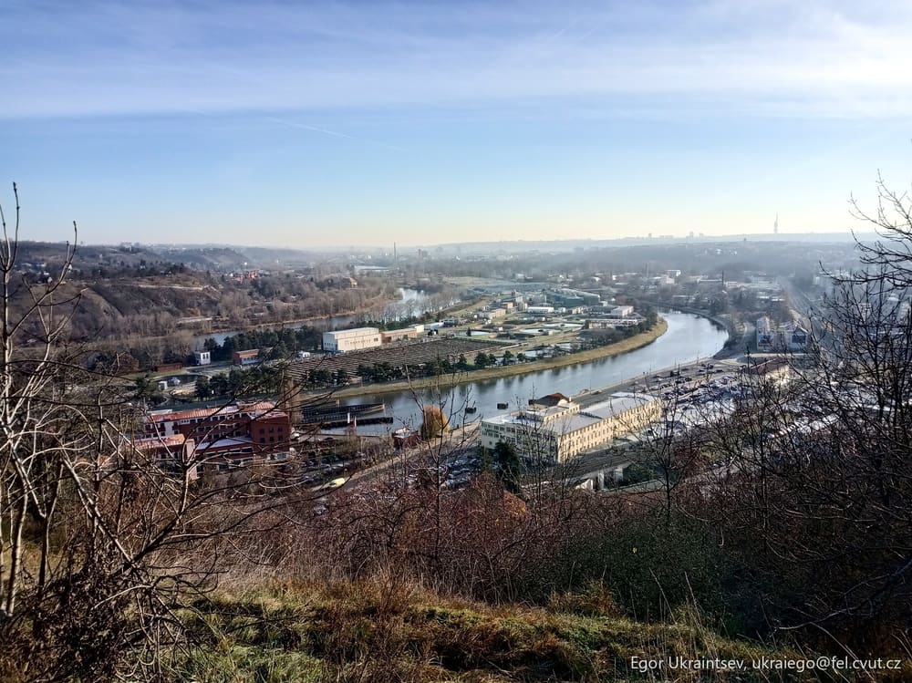 View from the top of a hill