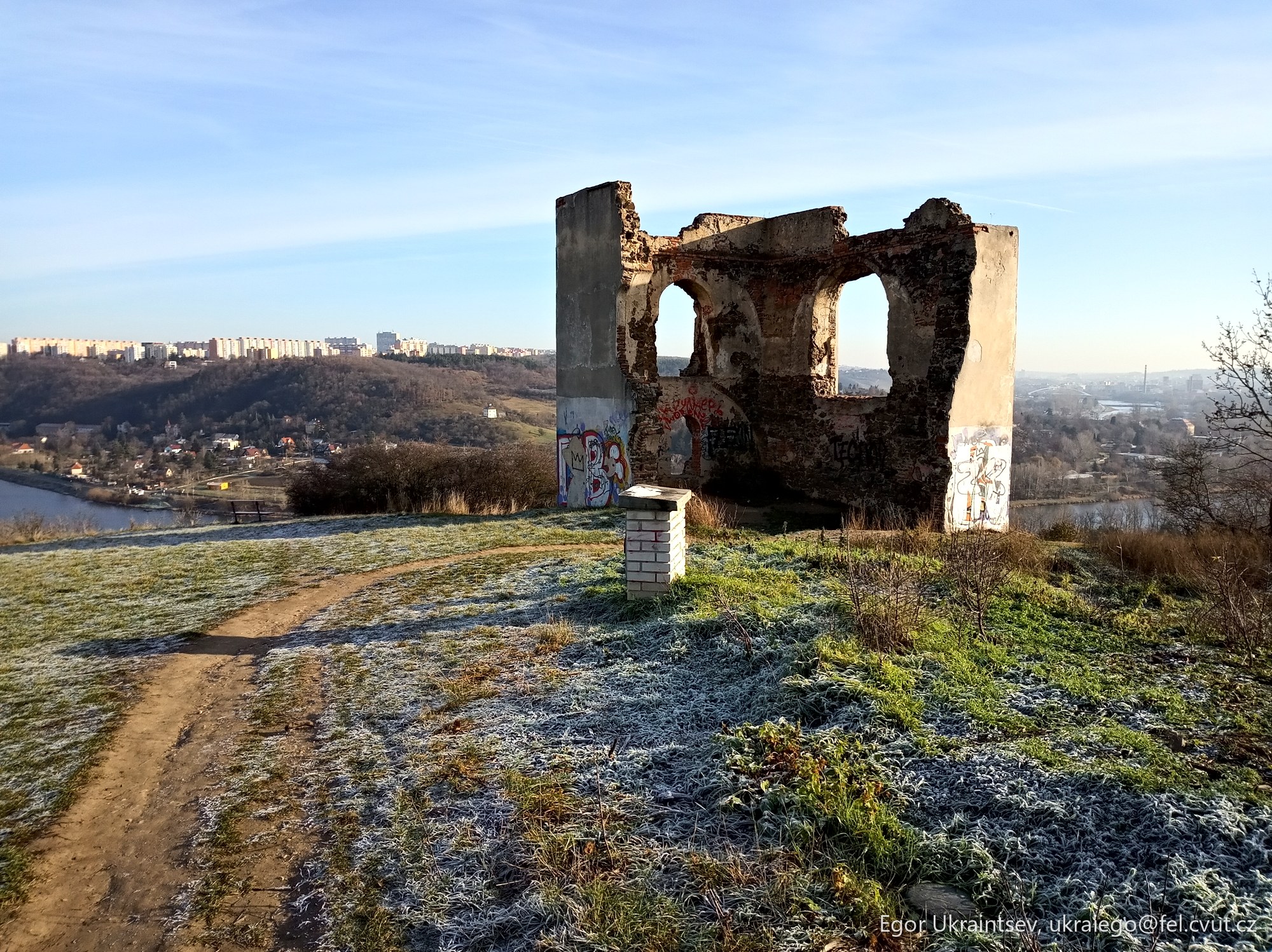 Abandoned building in the city
