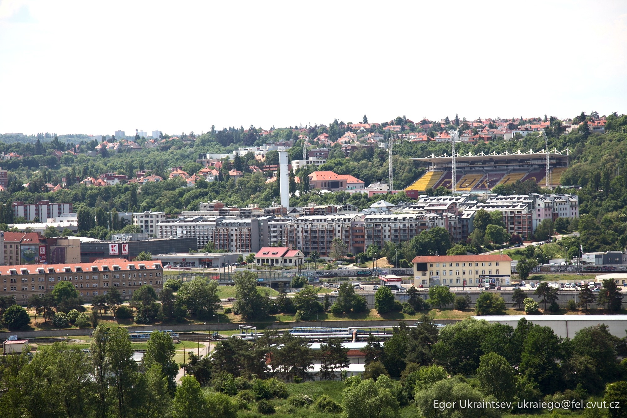 City with trees and buildings