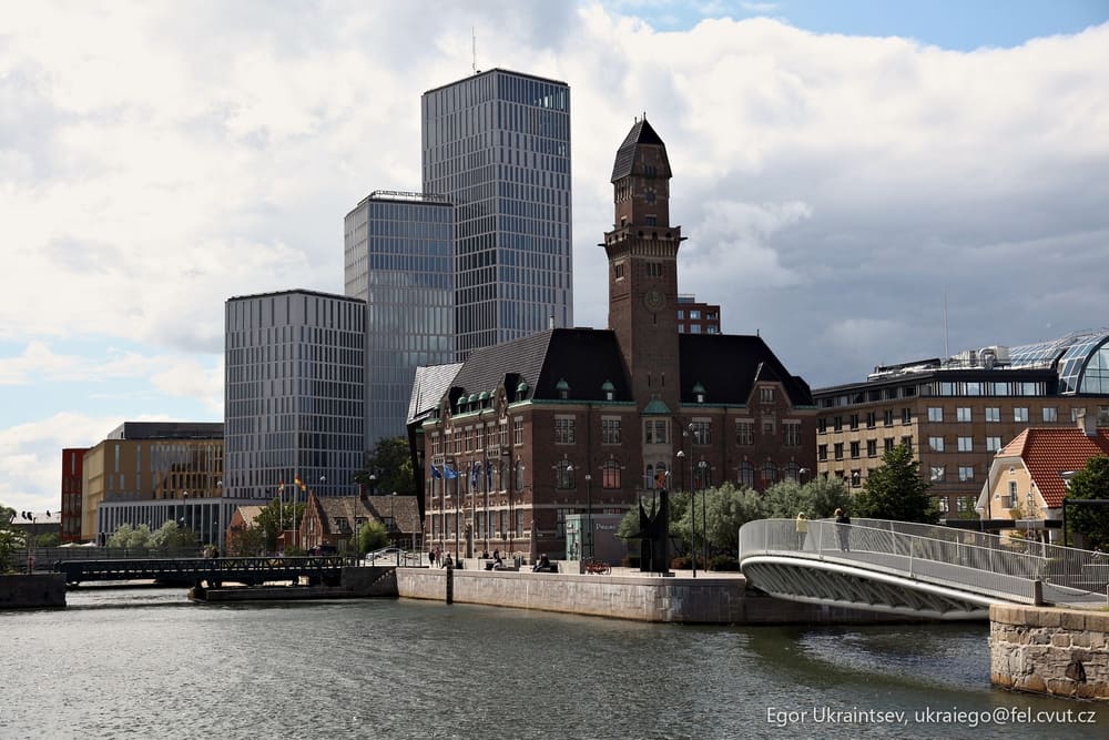River with buildings