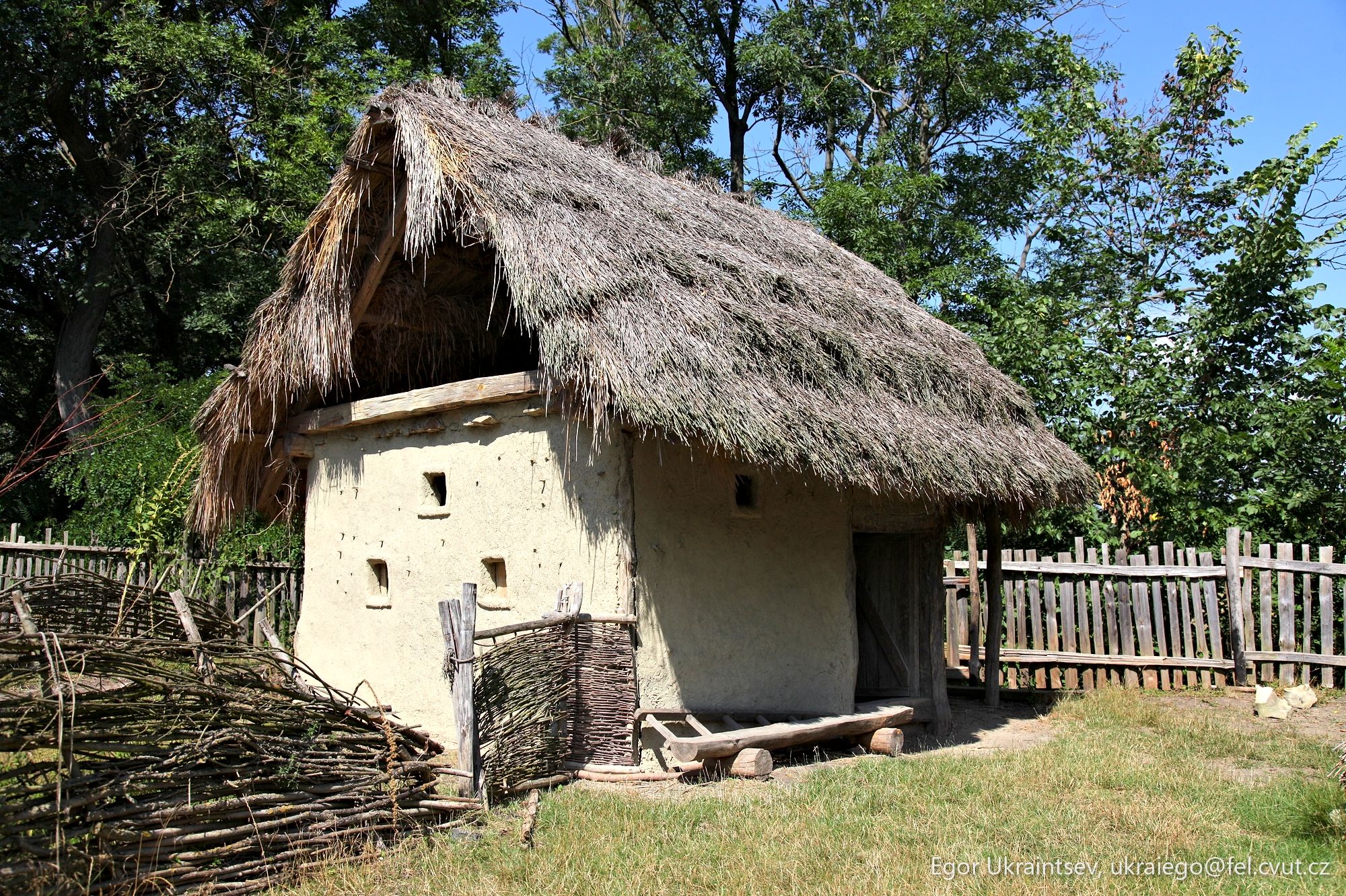 Small hut with a thatched