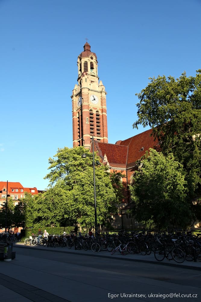 Clock tower in a city