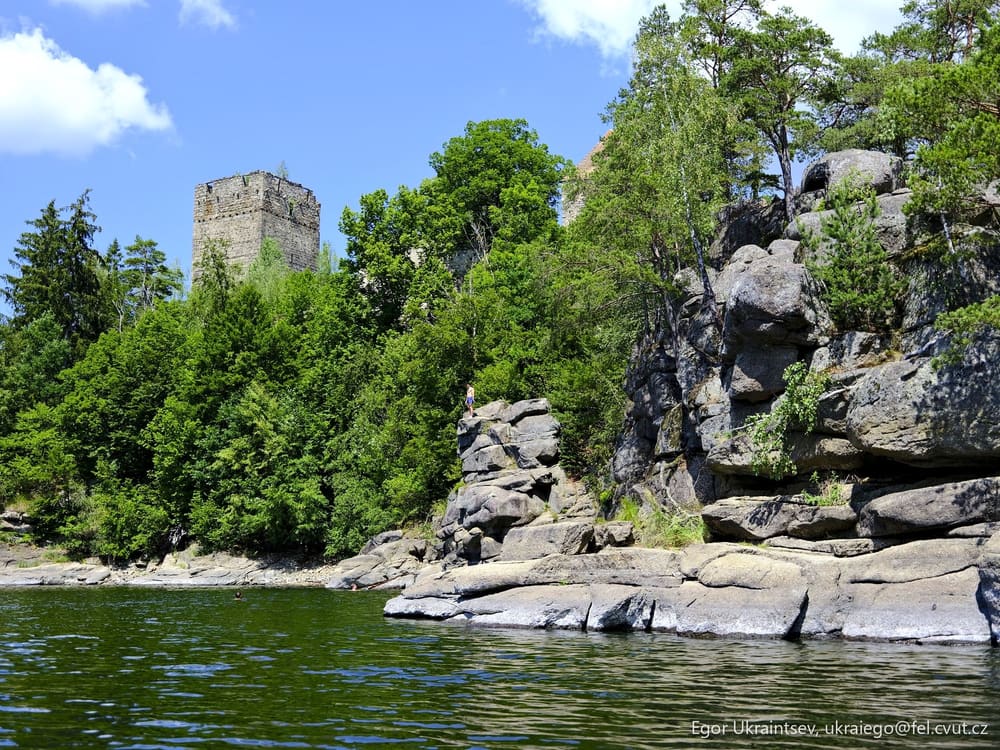 Lake with a castle