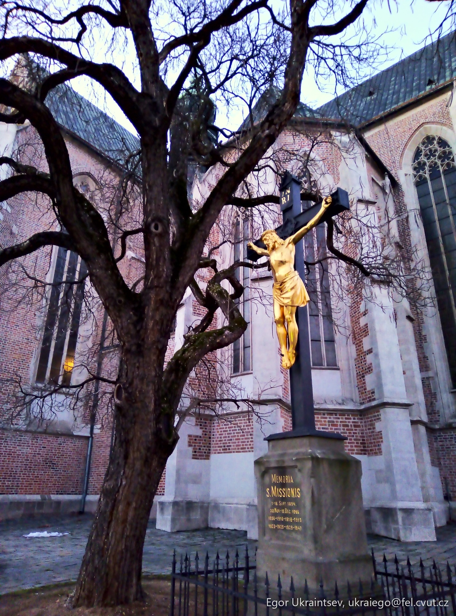 Statue in front of a church