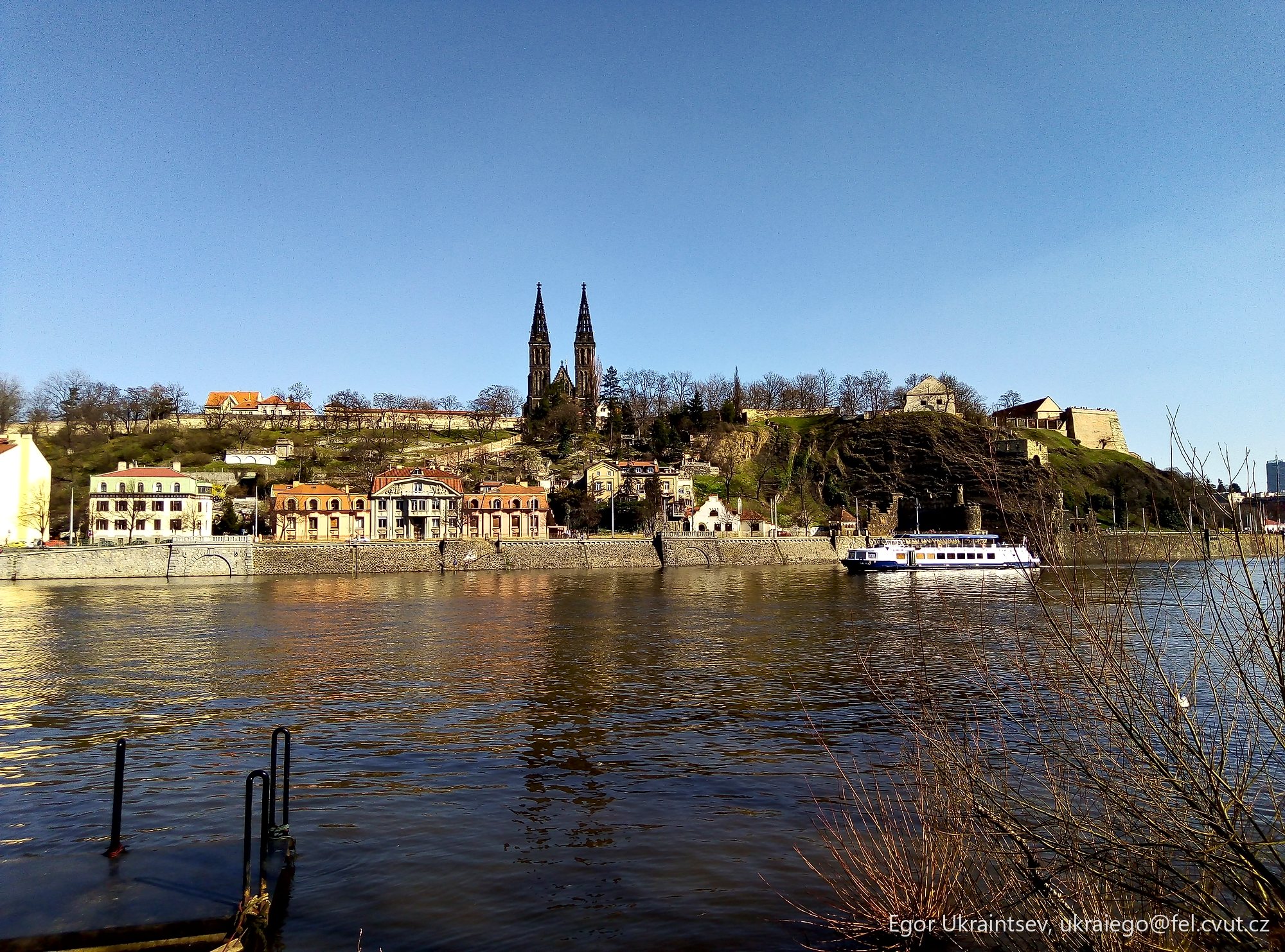 Small town on a river