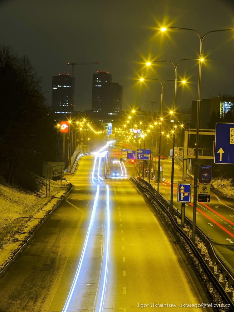City street at night