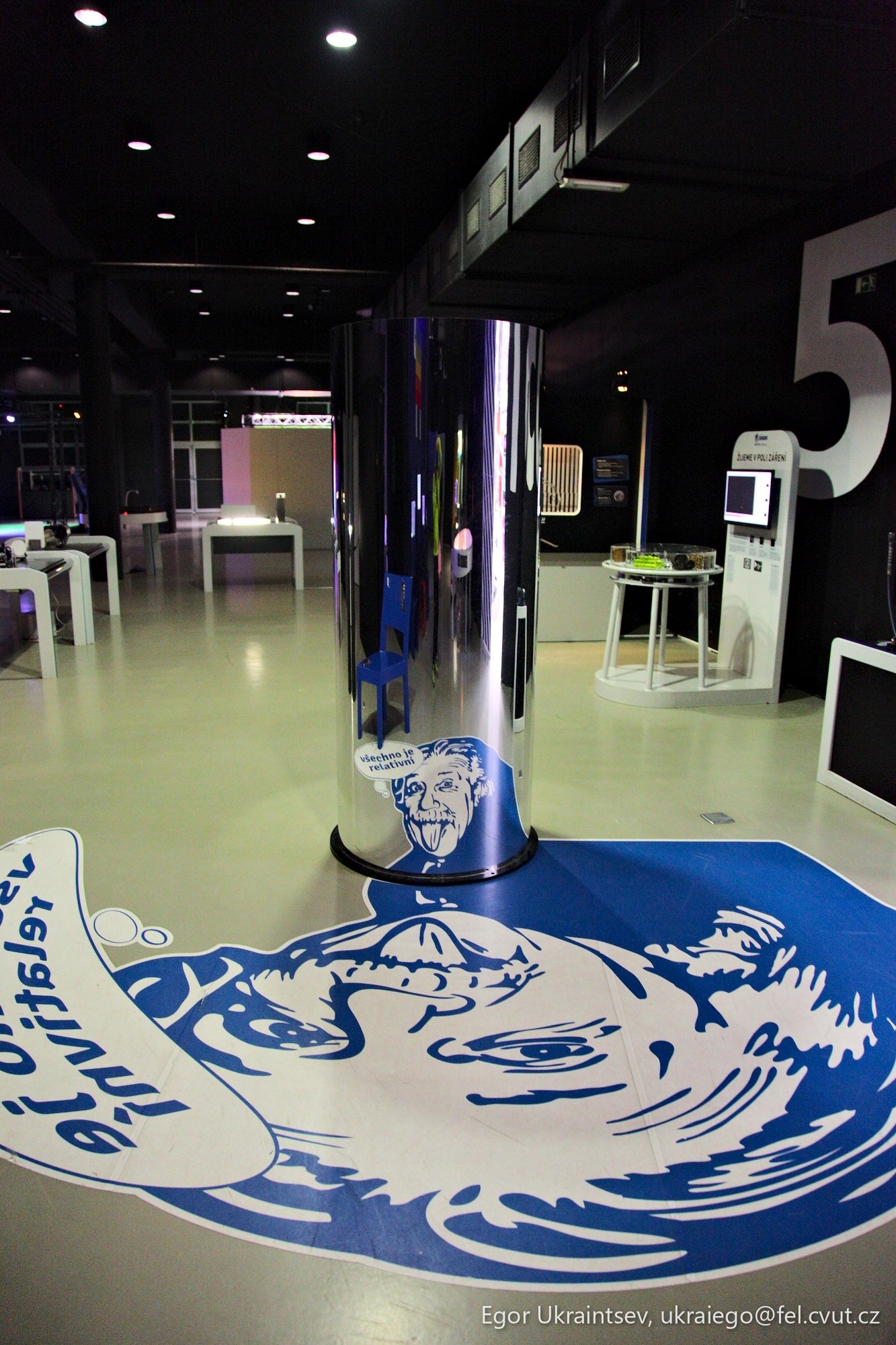 Blue and white logo