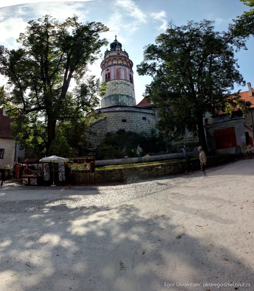 Small town with a church