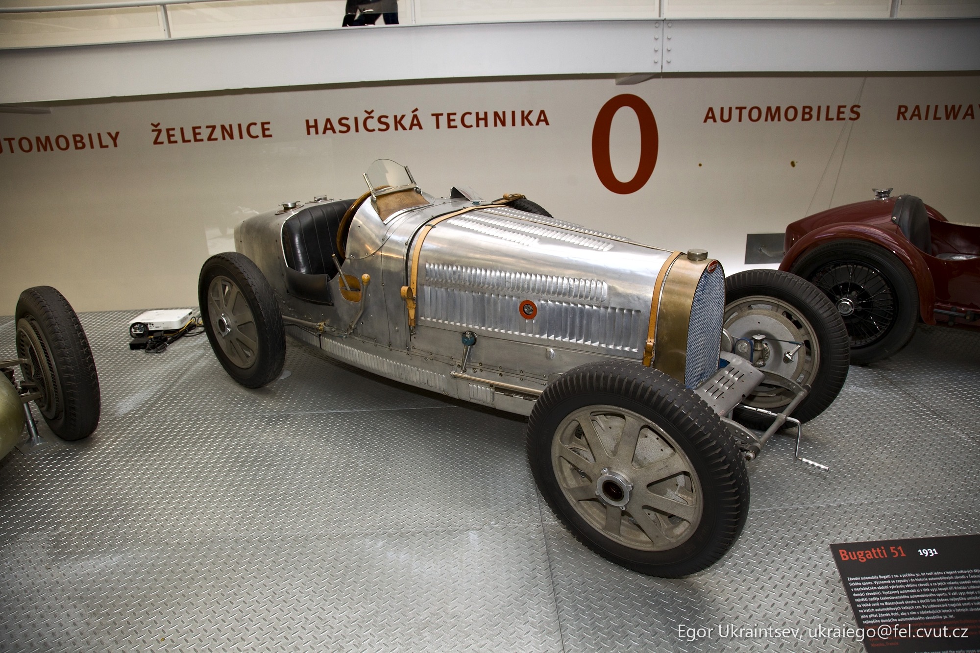 Old race car on display