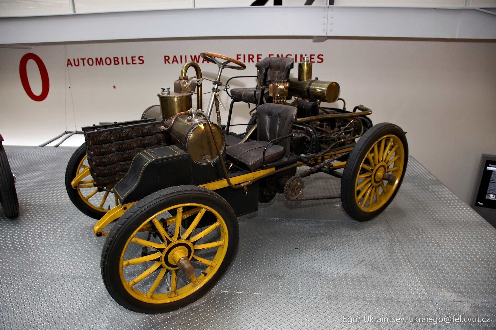 Antique car on display