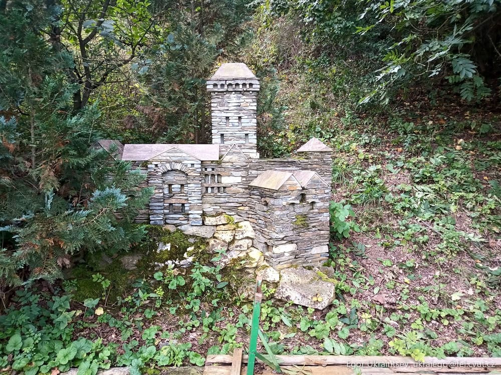 Stone church in the woods