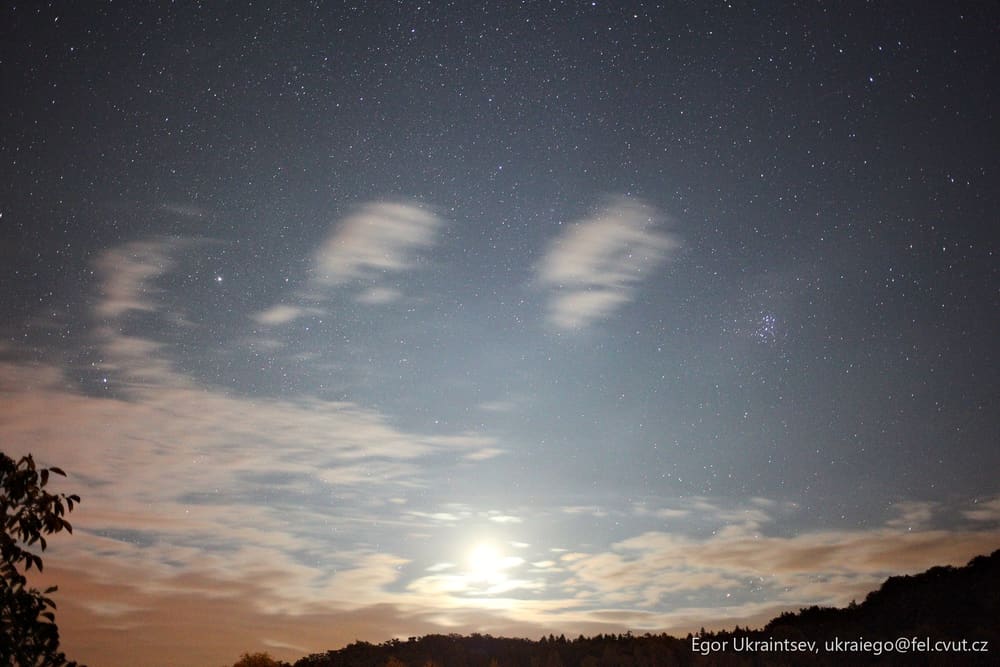 Night sky with the moon