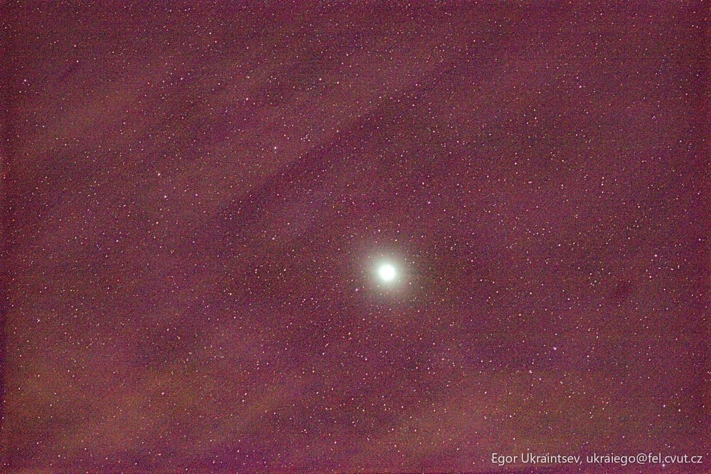 Night sky with the moon
