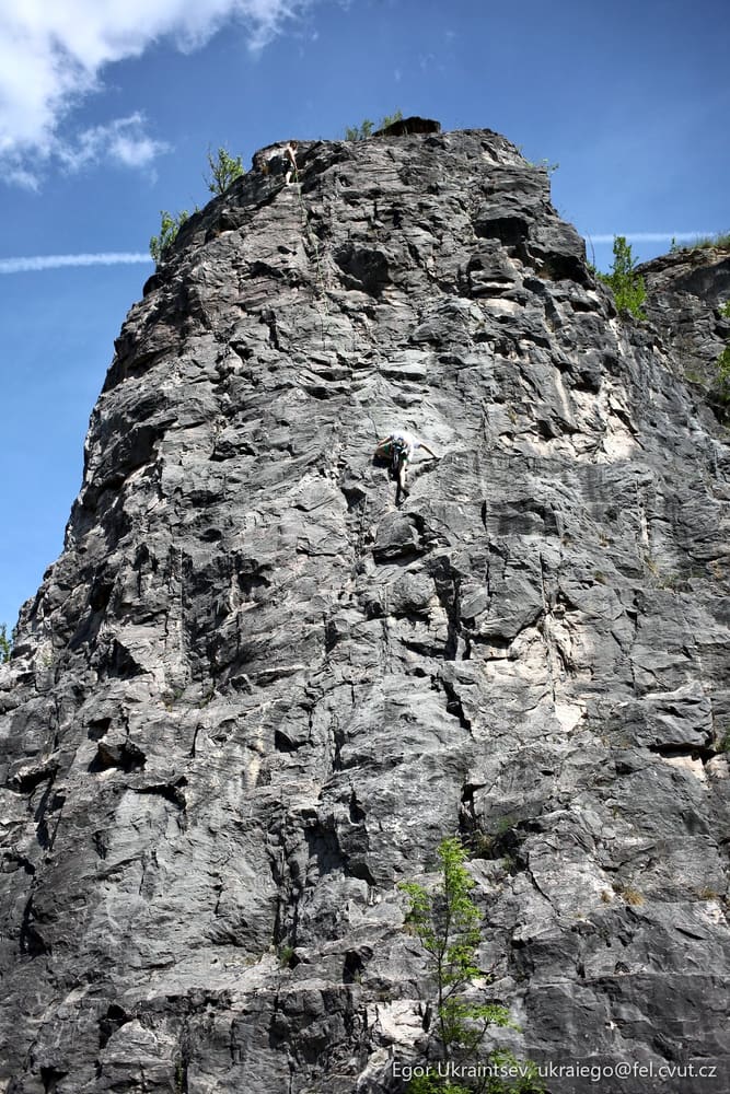 Climber on a rock face