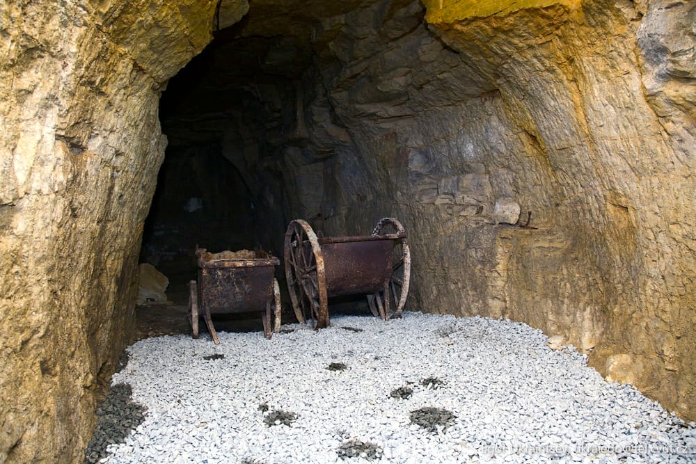 Old wagon in a cave