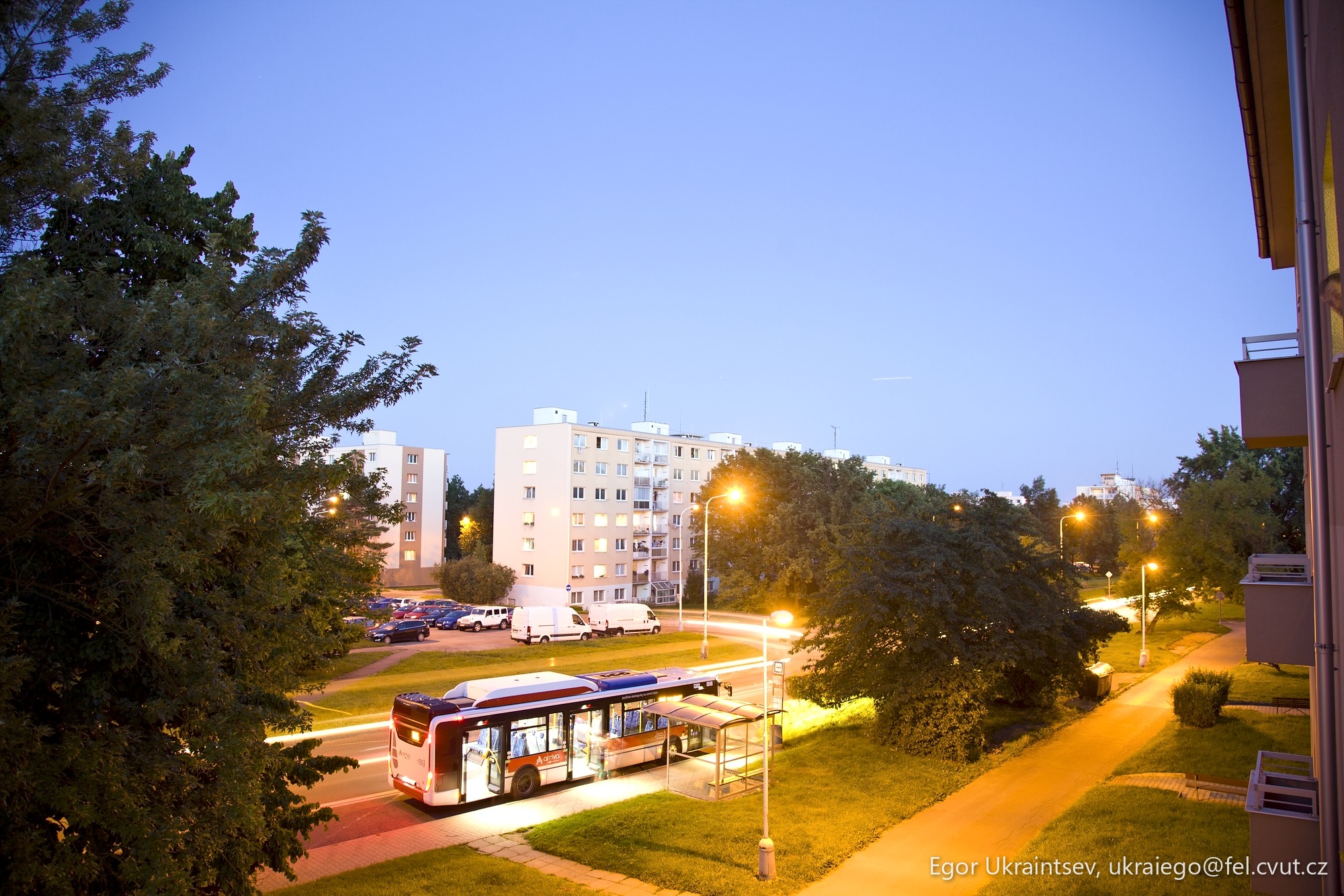 Bus on a city street