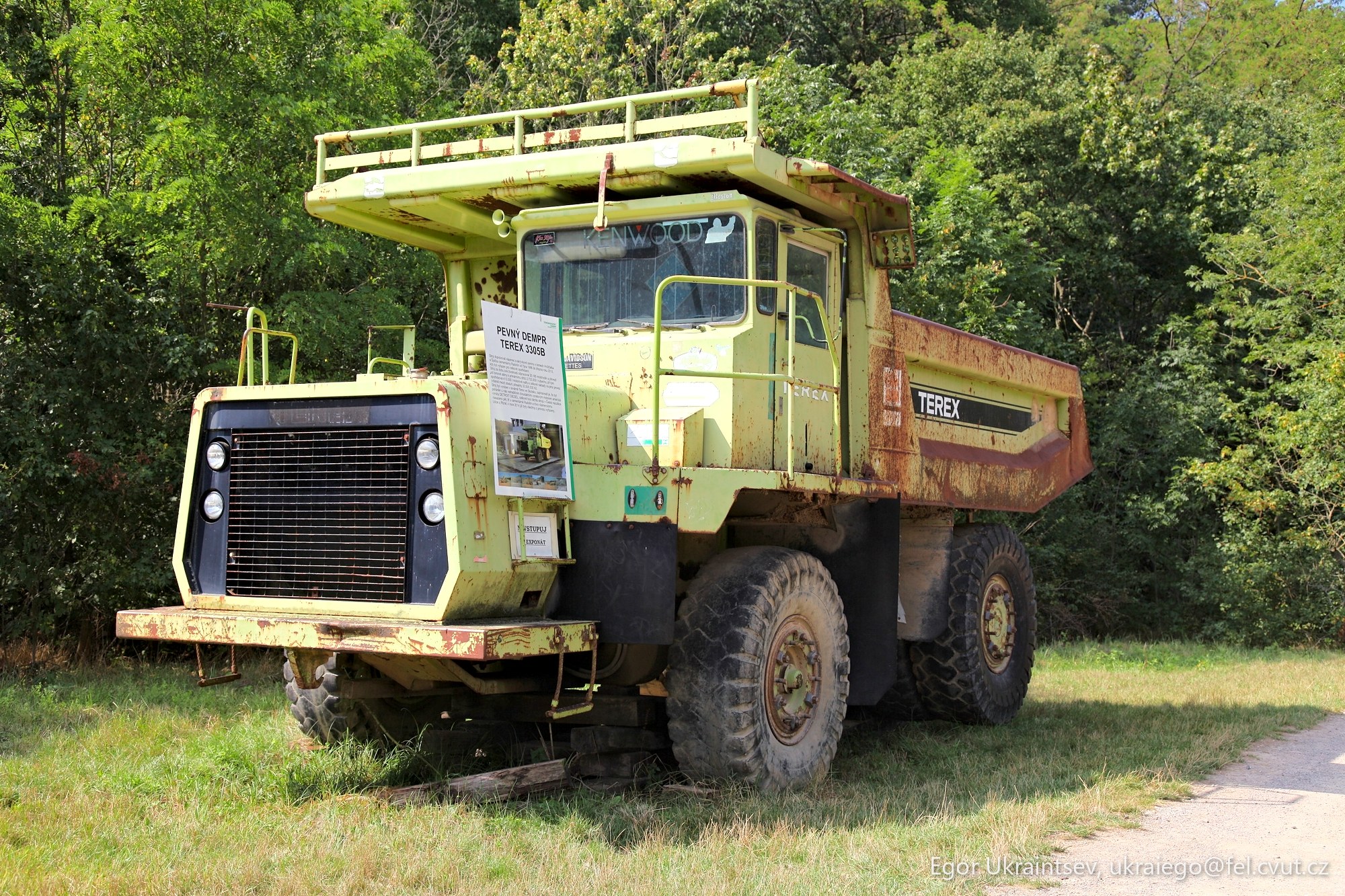 Dump truck parked