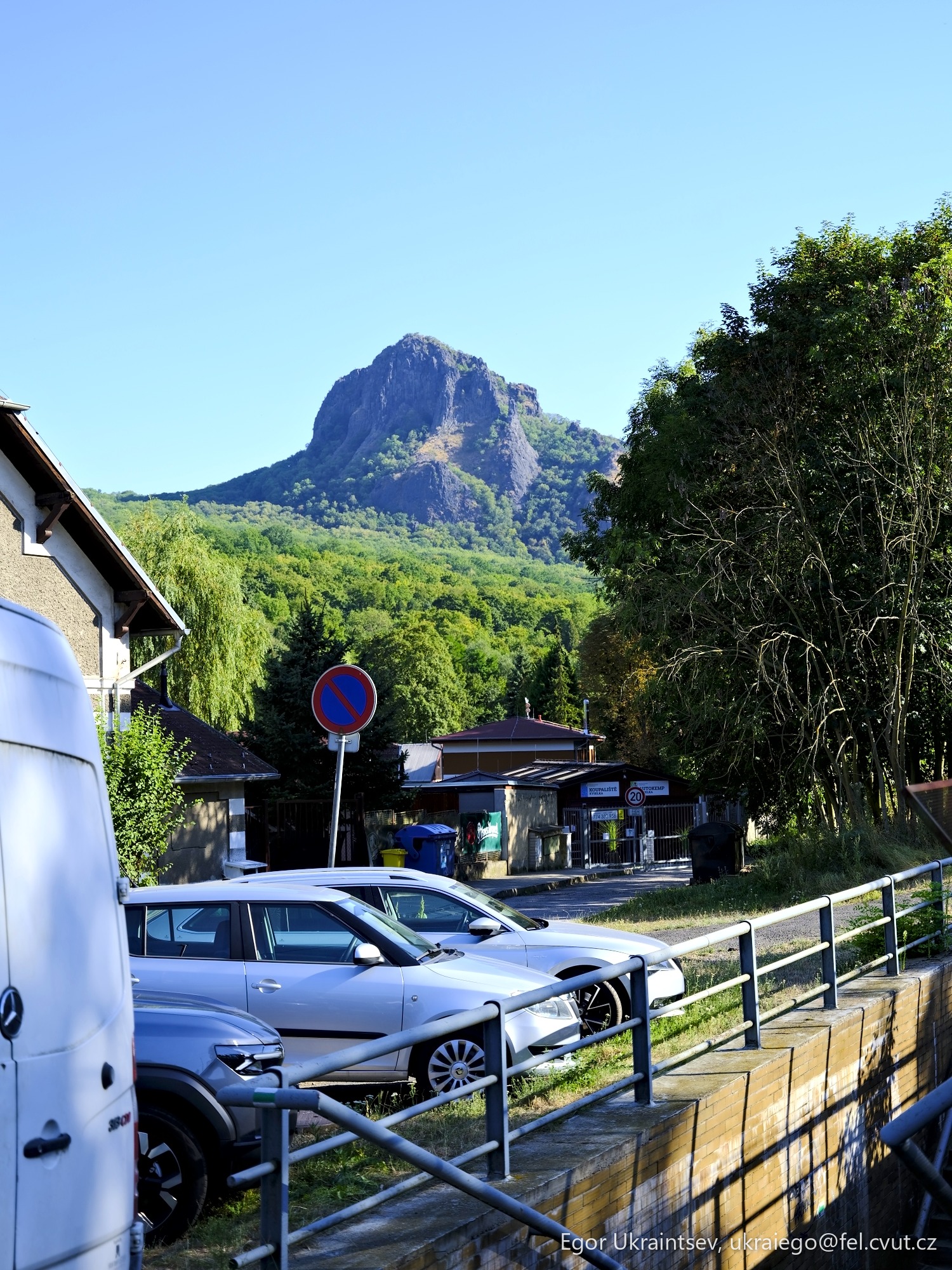 White van parked