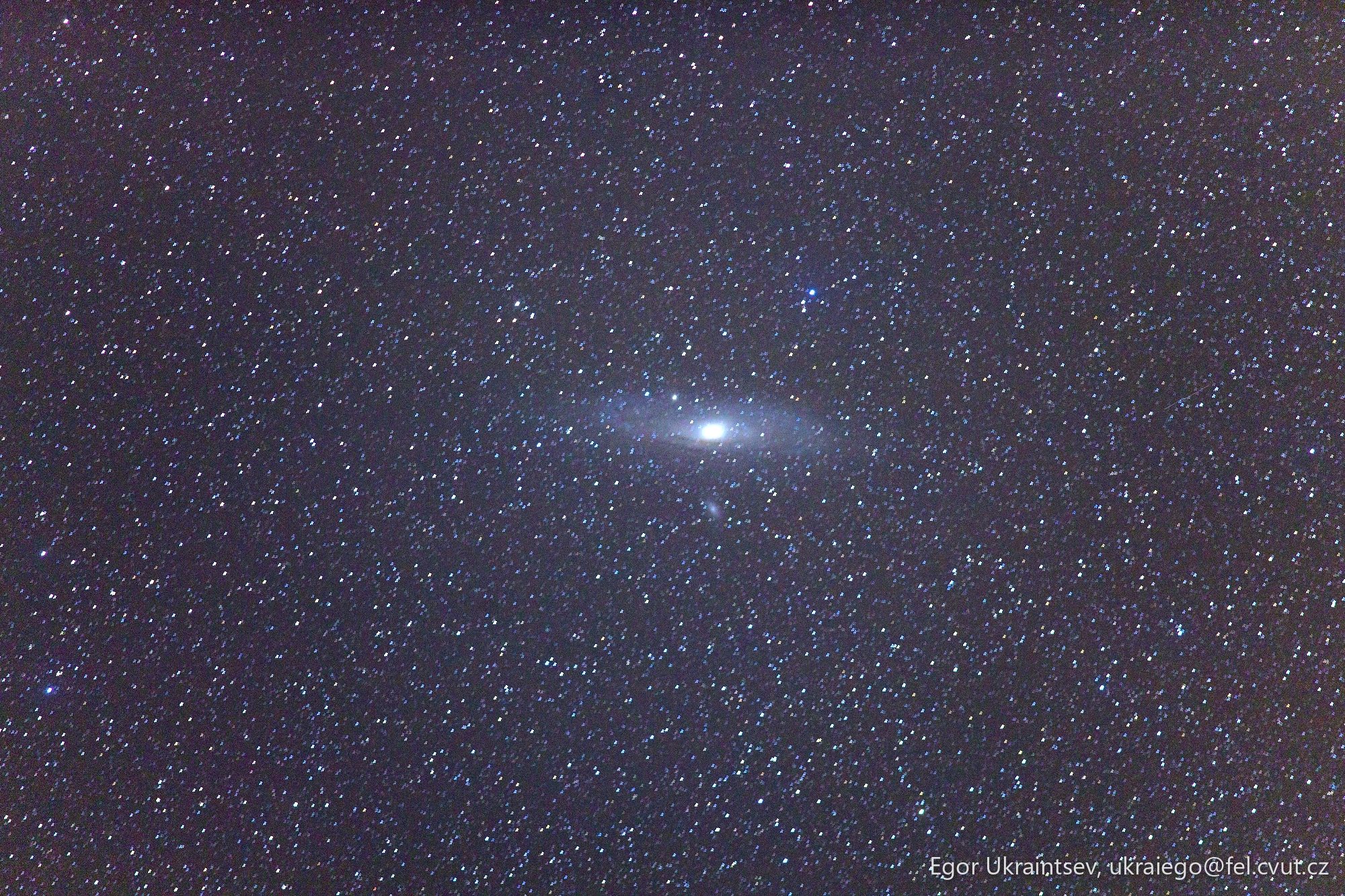 Night sky with a bright