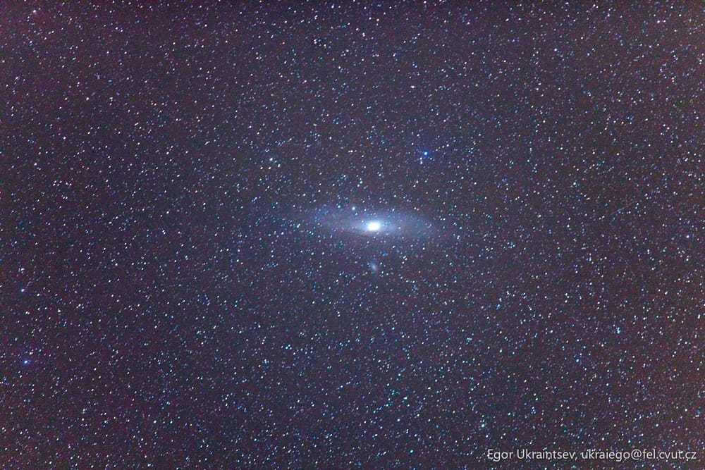 Night sky with a bright