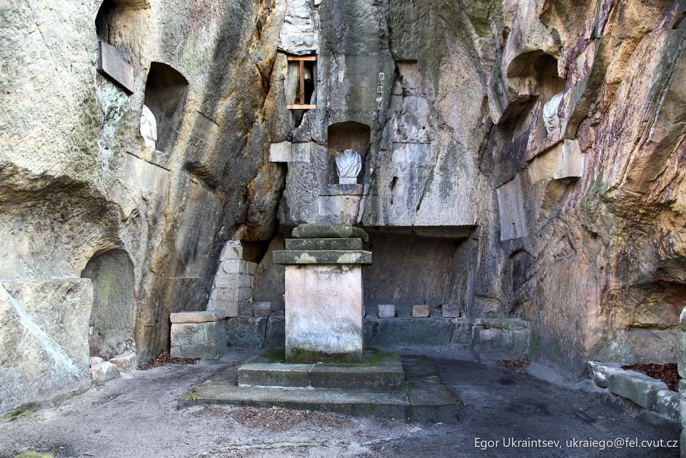 Ancient tomb in a cave