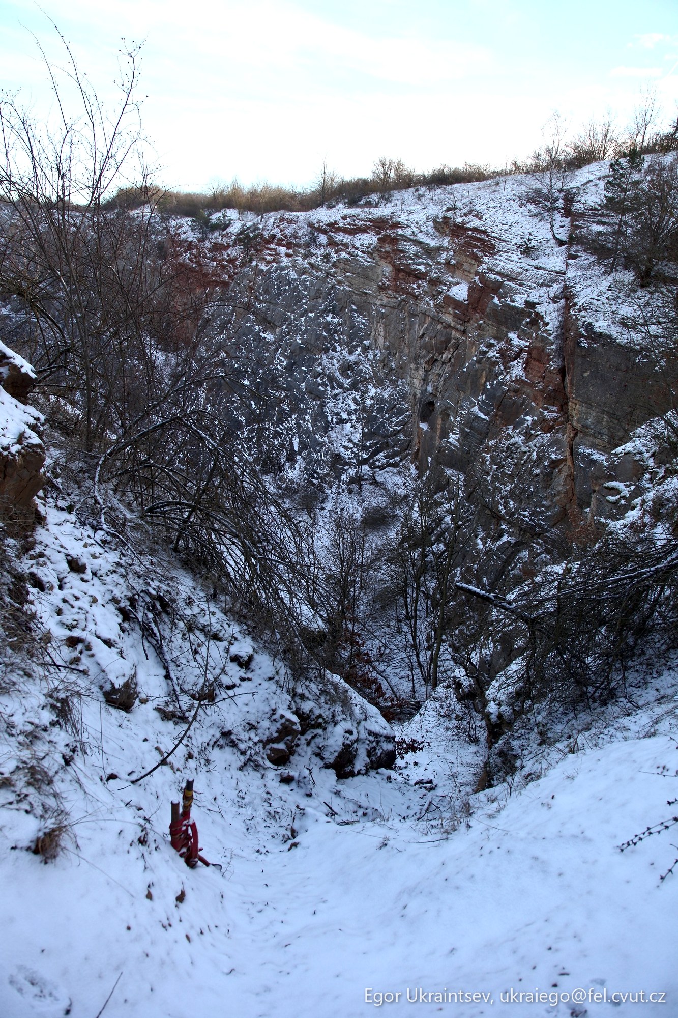 Snow covered canyon