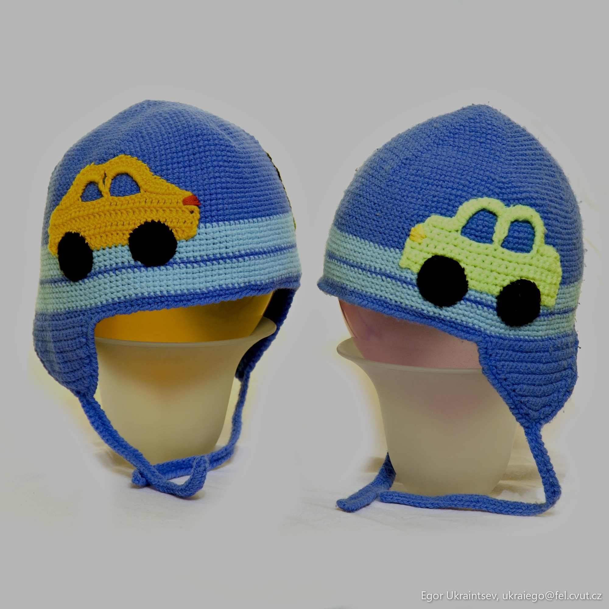 Crochet hats one in blue