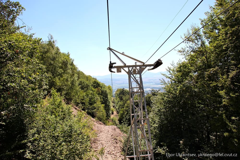 Cable car going up