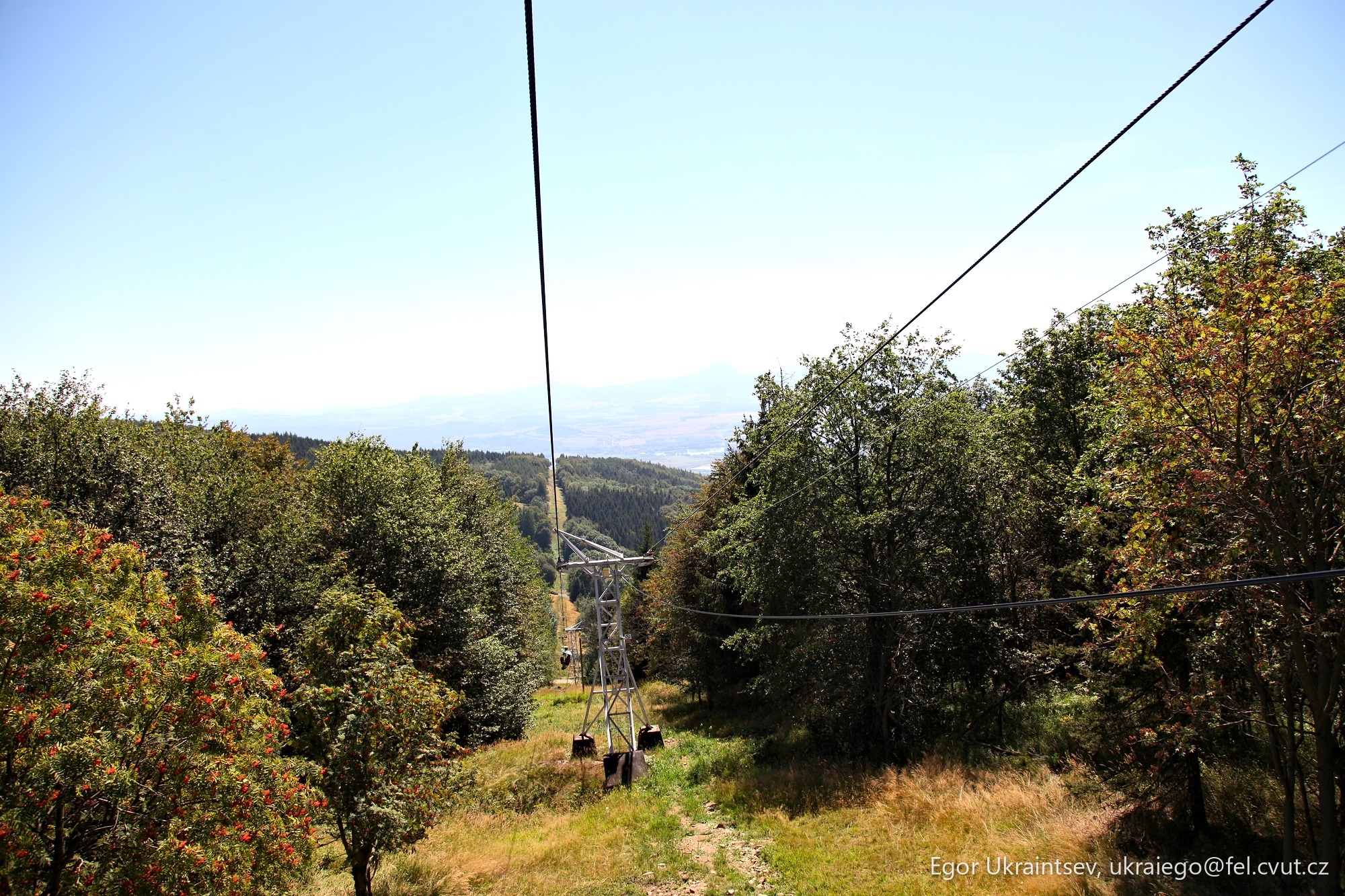Person on a zipline
