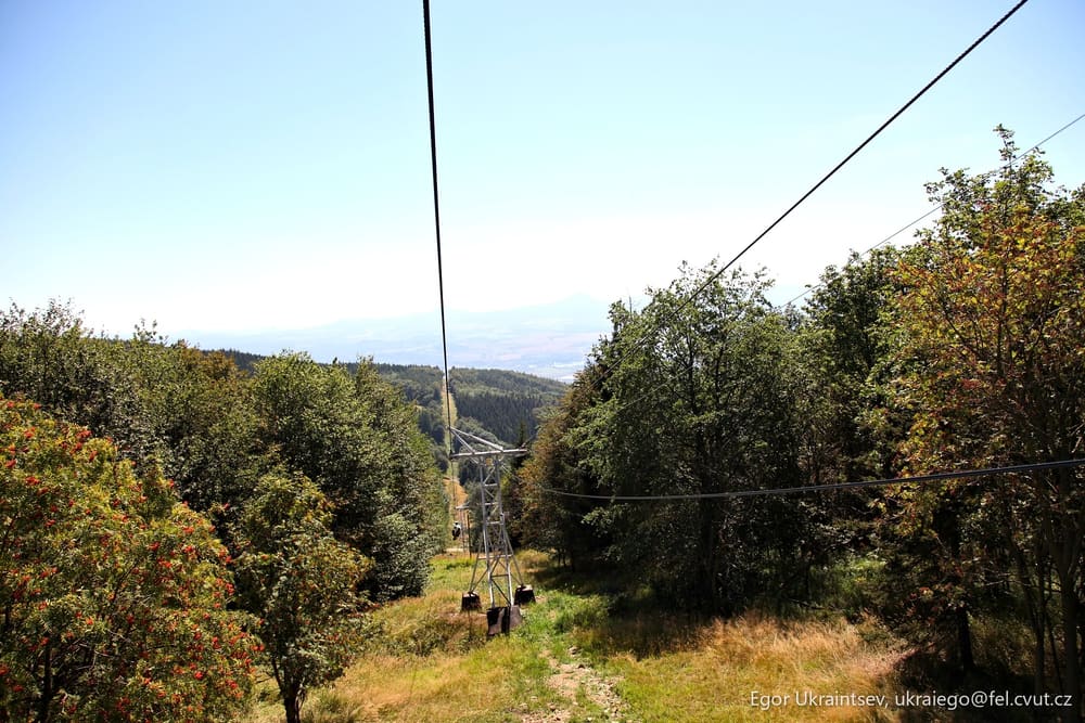 Person on a zipline