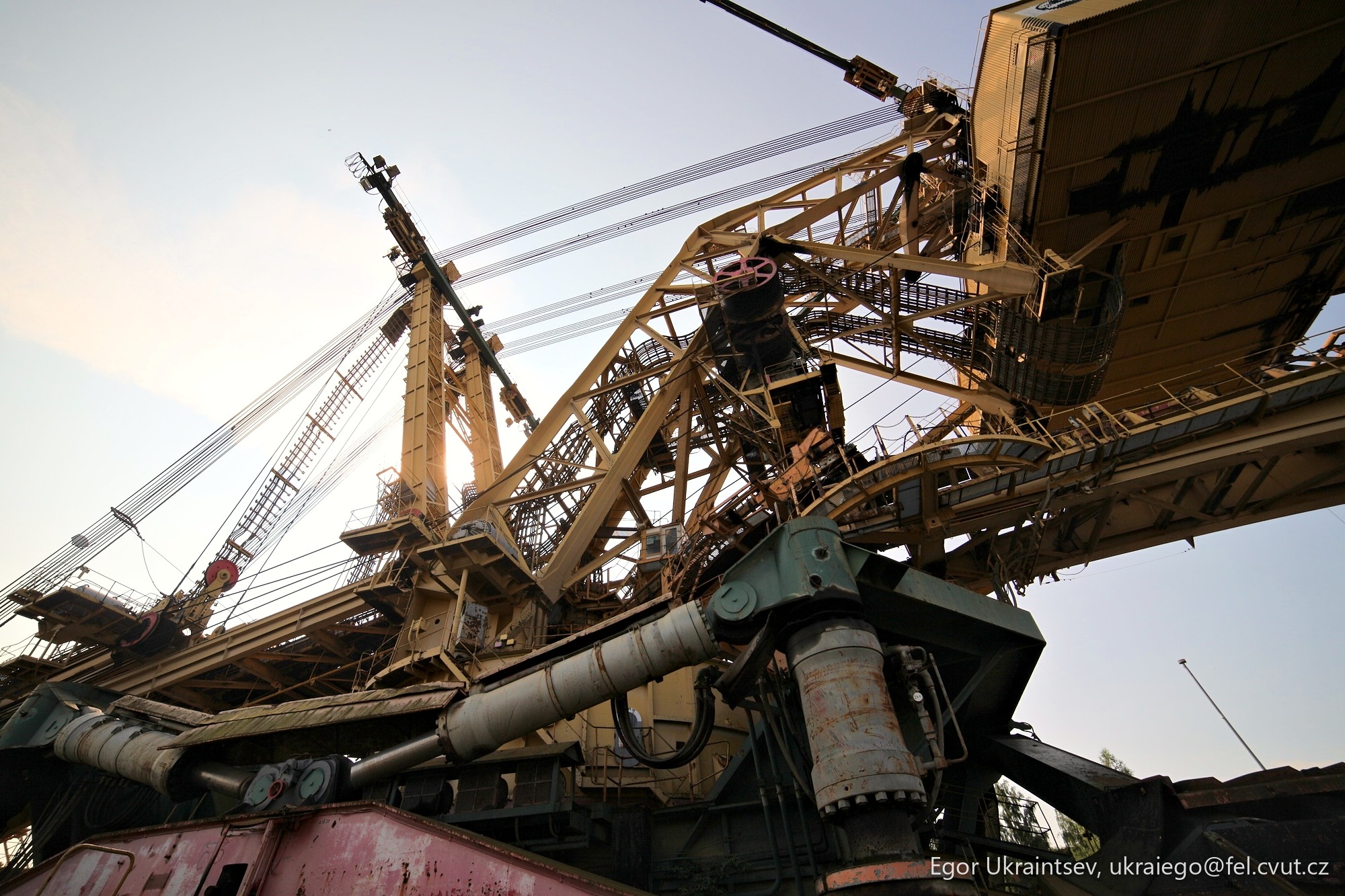 Crane in a junkyard