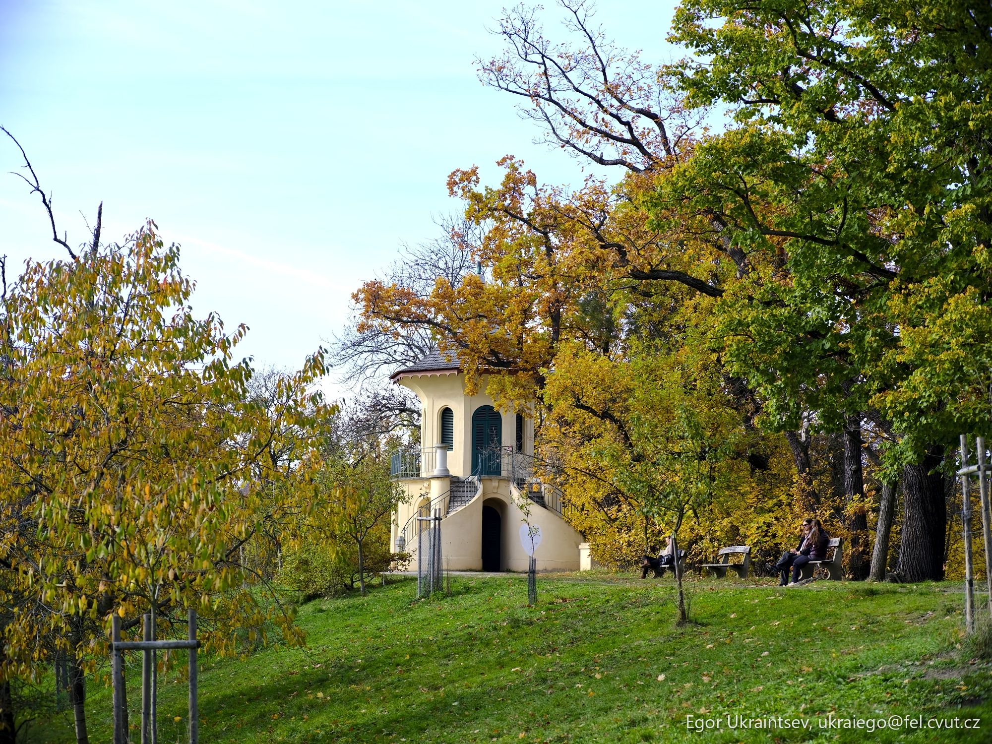 House on a hill surrounded