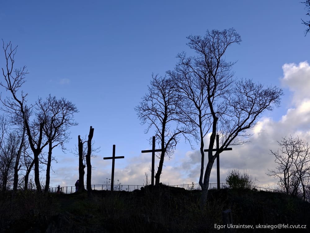 Crosses in a cemetery