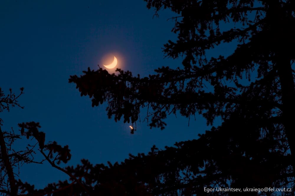 Moon in the night sky