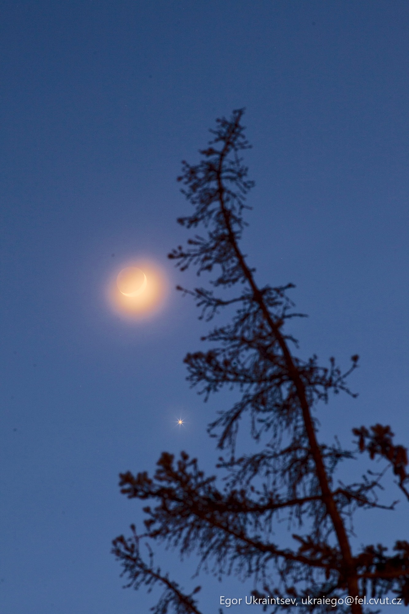 Moon and venus