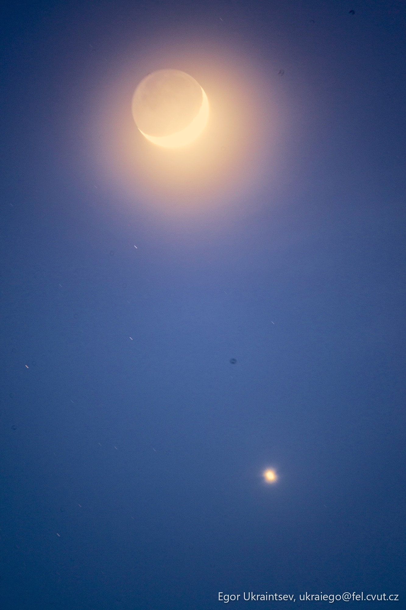 Moon and venus