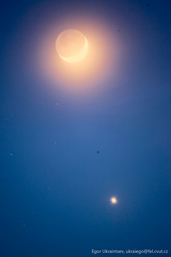Moon and venus