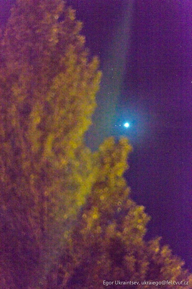 Moon in the night sky