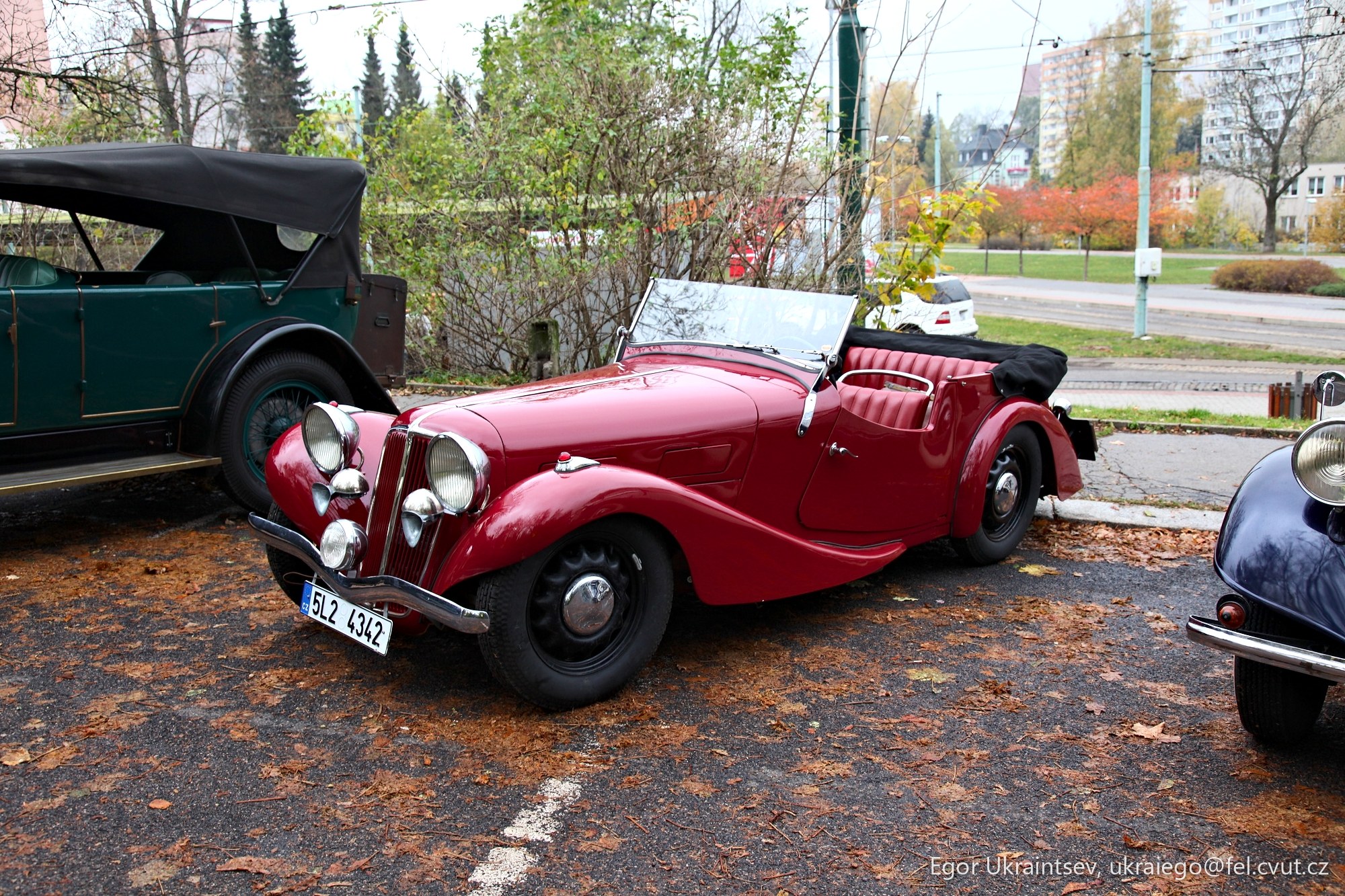 Old cars parked
