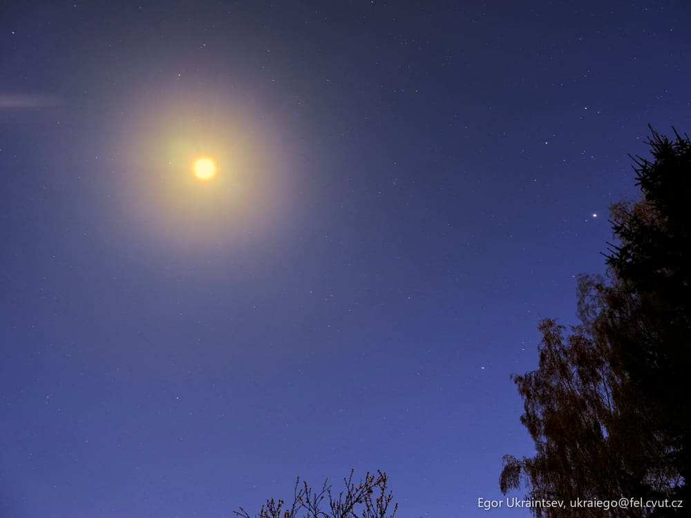 Moon and venus