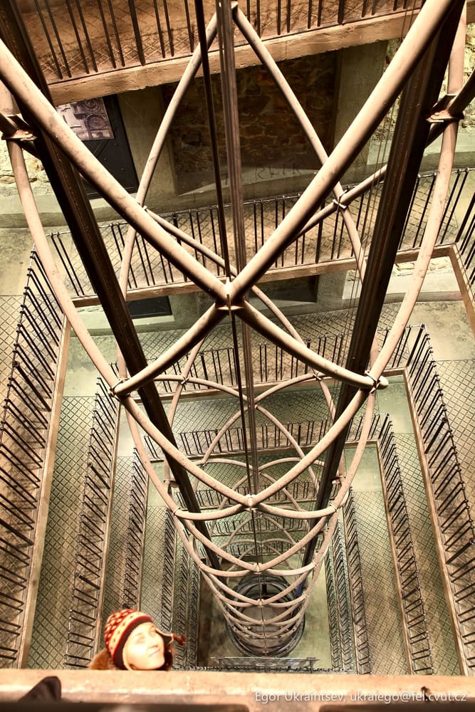 Spiral staircase in a building