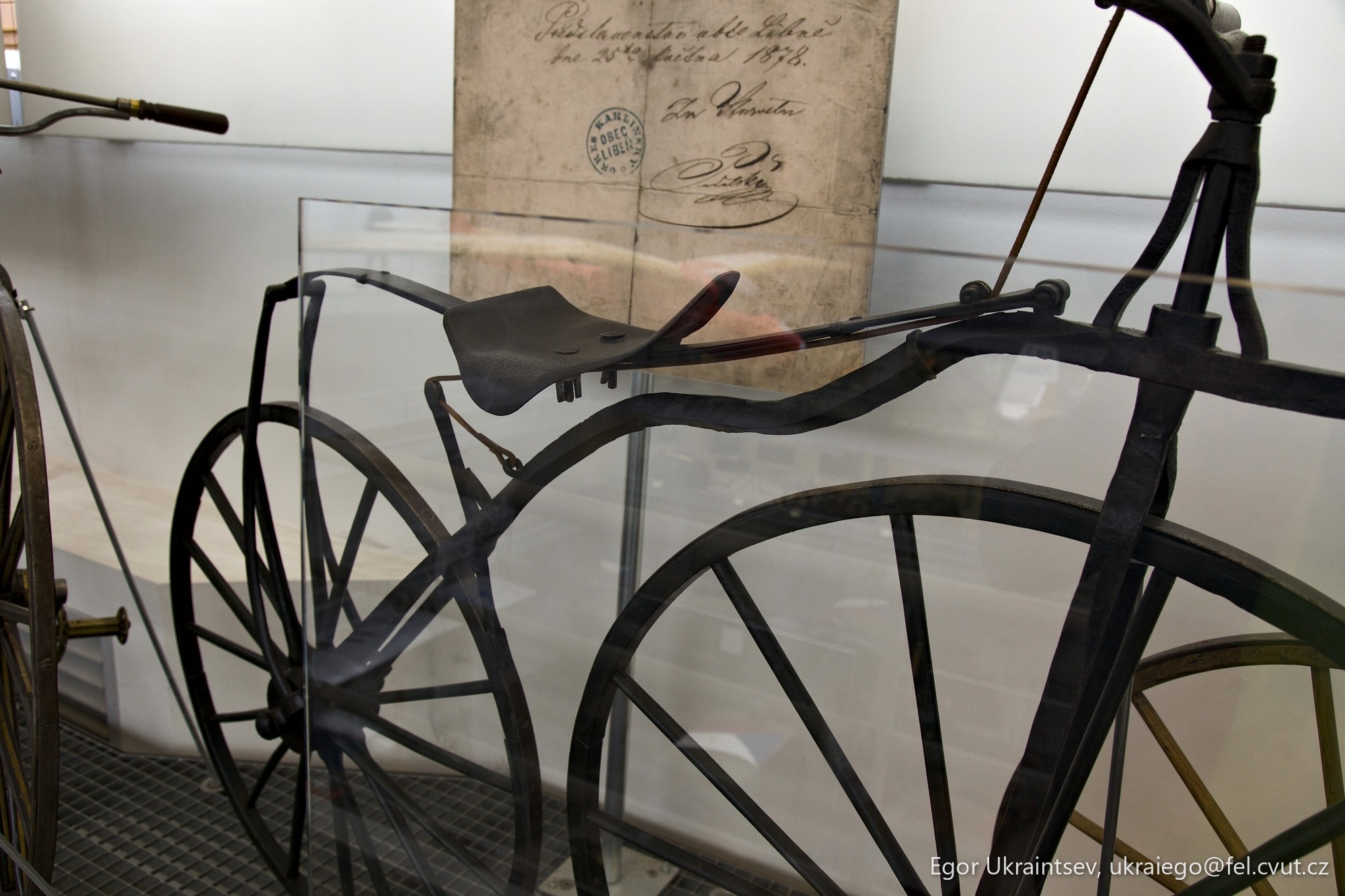 Bicycle in a glass case