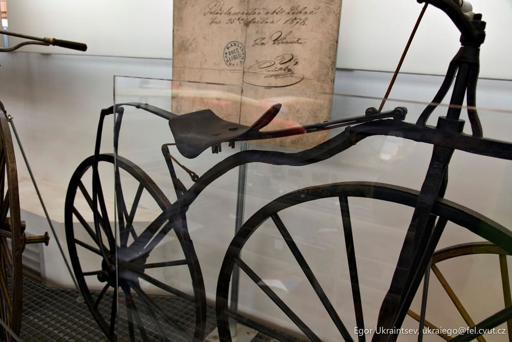 Bicycle in a glass case