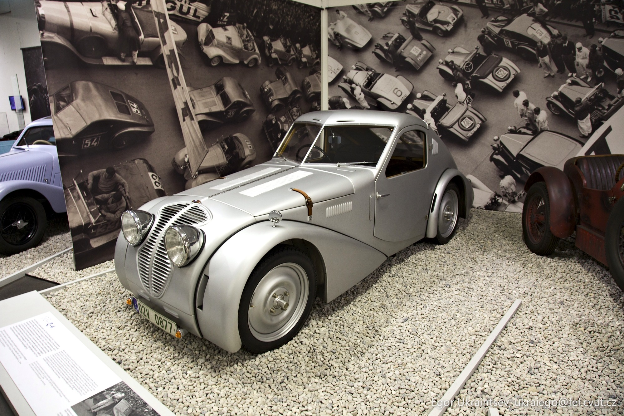 Old car on display
