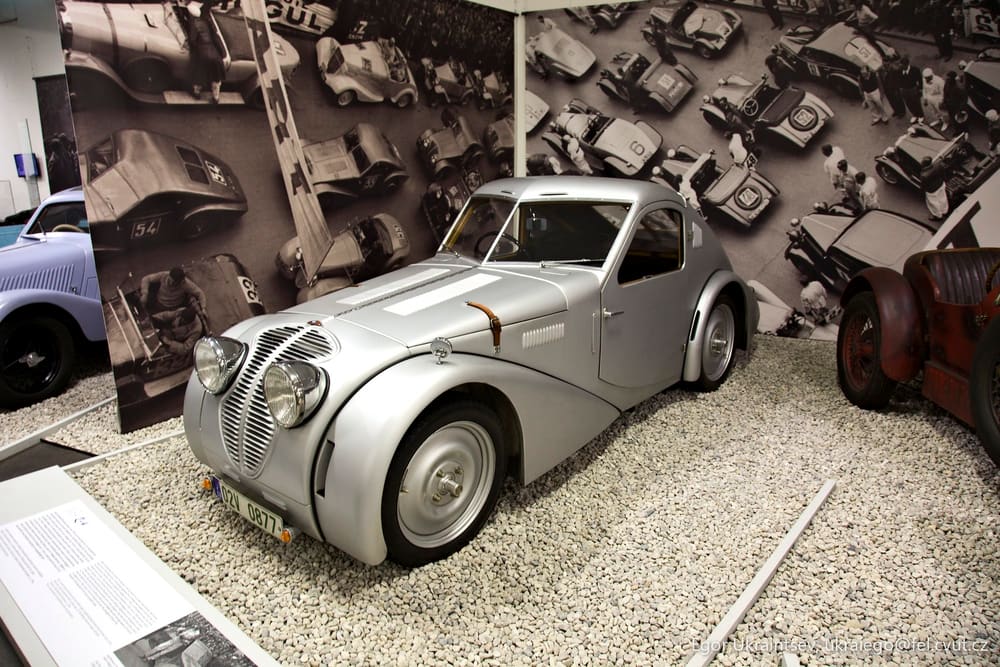 Old car on display