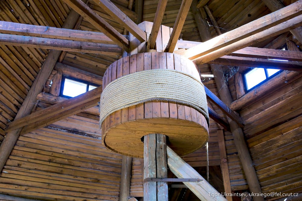 Inside of a wooden structure